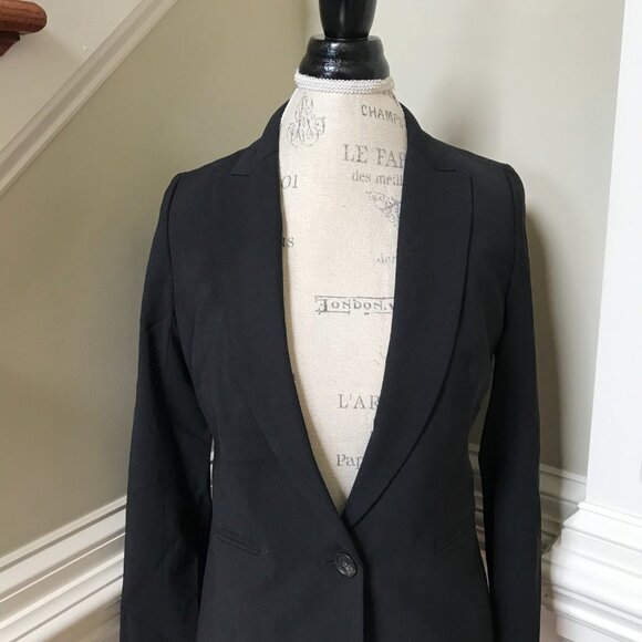 NWT JCrew Parke Blazer Jacket Womens 0 Black Italian Stretch Wool J5383 Coat NEW - Picture 6 of 13